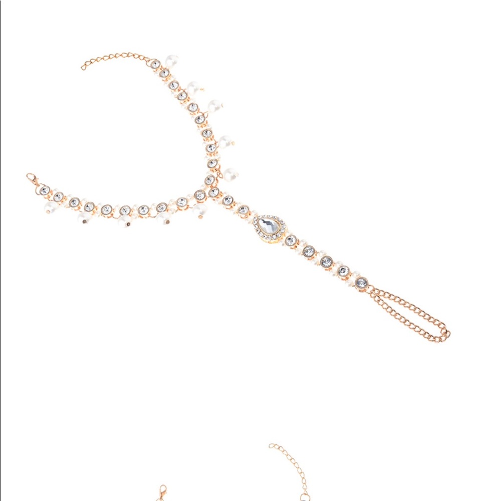 Gold & Pearls Bridal Barefoot Wedding Beach Sandal - Picture 4 of 8